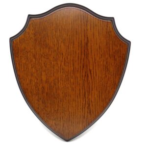Solid Oak Large Deer Skull Cap Shield