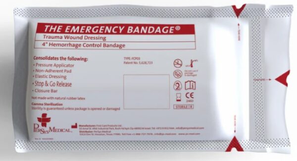 Israeli Bandage - 4" Wound Pad With Pressure Bar